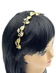 TOCADOS DE DIADEMA DORADA PARA INVITADAS DE BODAS Y EVENTOS 2