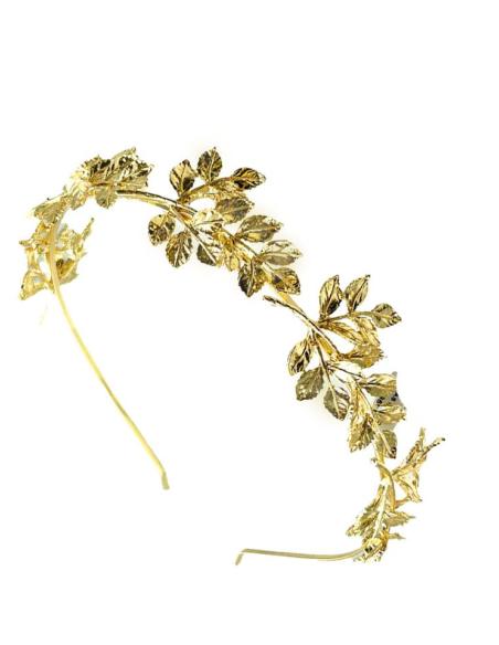 DIADEMAS DORADAS ANCHAS PARA INVITADAS DE BODAS Y EVENTOS