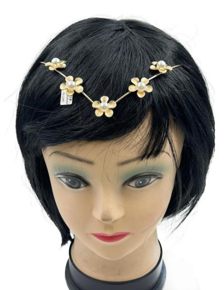 DIADEMAS DE FIESTA DORADAS CAIDA SOBRE LA FRENTE ULTIMAS TENDENCIAS