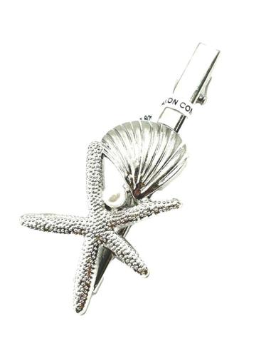 HORQUILLAS DORADAS CON CONCHA Y ESTRELLA DE MAR