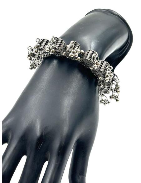 PULSERAS PLATEADAS INDIAS ESTILO BOHO E IBIZA REALMENTE EXOTICO