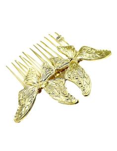 PEINETAS PARA BODAS Y EVENTOS DORADAS CON MARIPOSAS