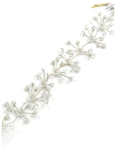 DIADEMAS DE FIESTA Y BODA PARA NOVIAS E INVITADAS CON CRISTAL BRILLO Y BLANCO
