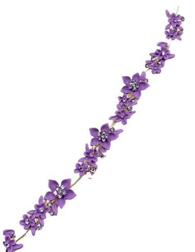 TOCADOS LILAS DIADEMAS ELEGANTES CON FLORECITAS PARA BODAS Y EVENTOS