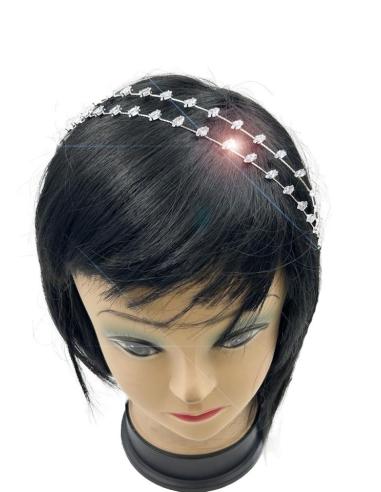 TOCADOS DIADEMAS PLATEADAS IDEALES PARA BODAS DOBLE HILERA CRISTAL BRILLO