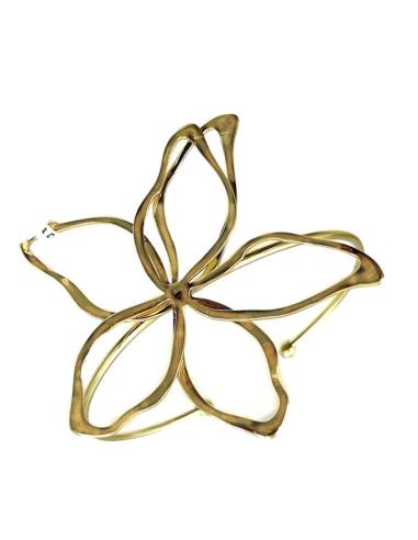 PULSERAS BODA DORADAS CON PRECIOSA FLOR DE DISEÑO ACTUAL