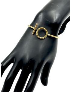 PULSERAS MUJER DORADAS CON BONITO DISEÑO DE MODA 2