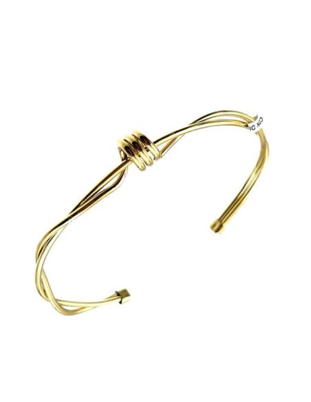 PULSERAS DORADAS CON DISEÑO MODERNO DE MUELLE