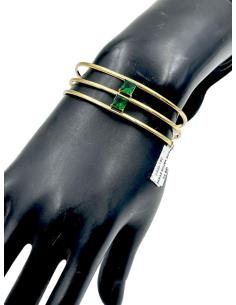 PULSERAS MUJER DORADAS Y VERDES DE FIESTA Y BODA 2