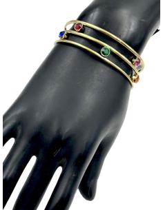 PULSERAS PARA BODAS DORADAS CON MULTICOLOR ALTO BRILLO 2