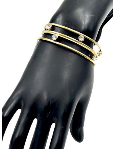PULSERAS PARA BODAS DORADAS CON DESTELLOS CRISTAL ALTO BRILLO