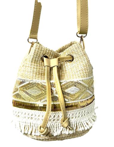 BOLSOS BEIGE TOSTADO TIPO RAFIA...