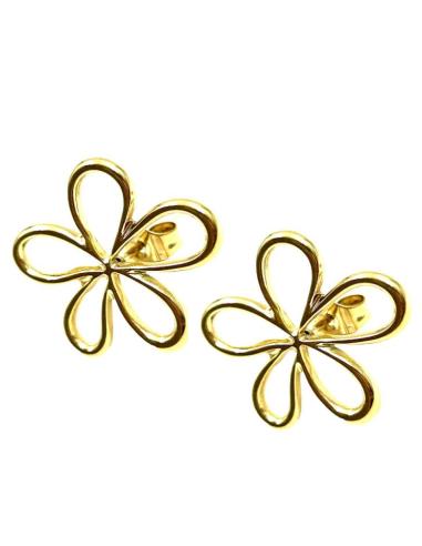 PENDIENTES MUJER DE FIESTA PEQUEÑOS CON FLORECITA Y PERLA