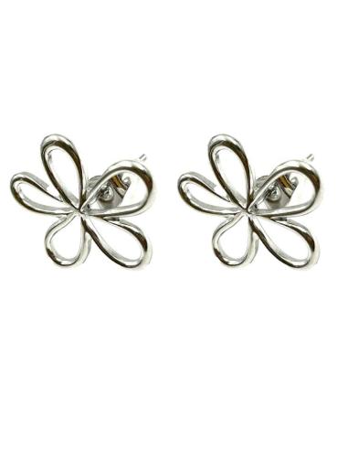 PENDIENTES MUJER DE FIESTA PEQUEÑOS CON FLORECITA Y PERLA