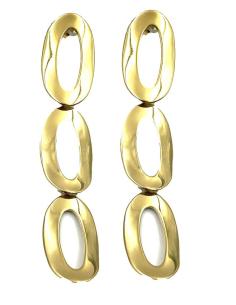 PENDIENTES LARGOS DE FIESTA DORADOS PARA NOCHE