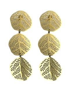 PENDIENTES DE FIESTA LARGOS DORADOS PARA BODAS Y EVENTOS