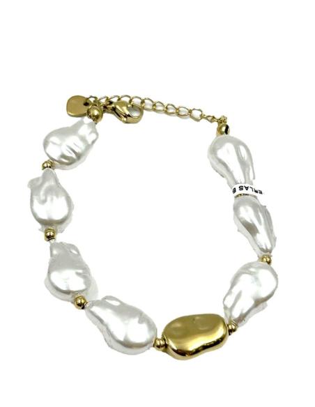 PULSERAS DE BODA CON PERLAS BARROCAS MUY ELEGANTES Y ORIGINALES