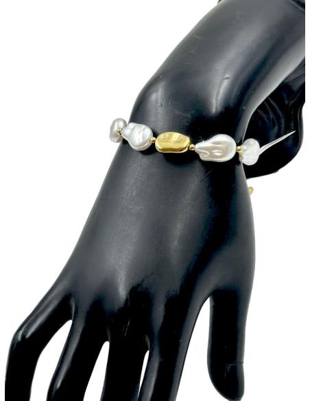 PULSERAS DE BODA CON PERLAS BARROCAS MUY ELEGANTES Y ORIGINALES