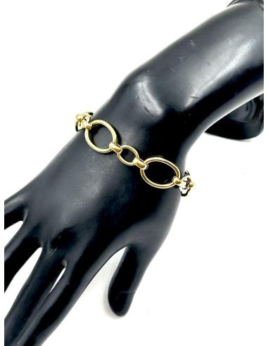 PULSERAS DORADAS CON DISEÑO BONITO DE ESLABON PARA FIESTA Y BODA