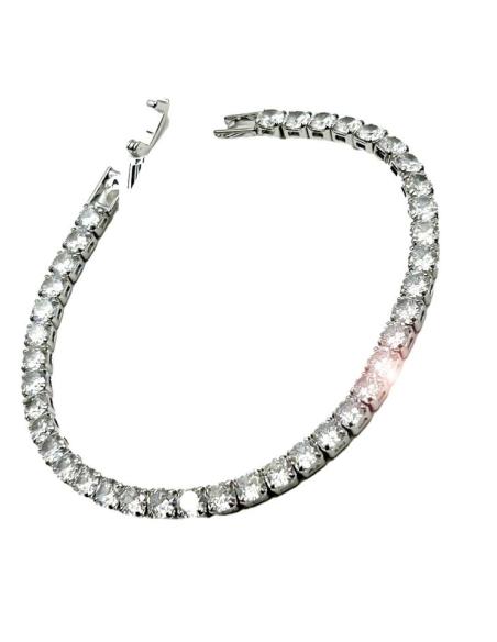PULSERAS DE FIESTA PLATEADAS CON CIRCONITAS ESPECIAL BODAS Y EVENTOS