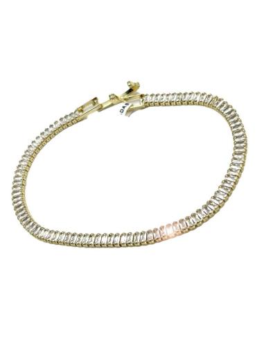 PULSERAS DORADAS DE FIESTA CON CIRCONITAS PARA BODAS