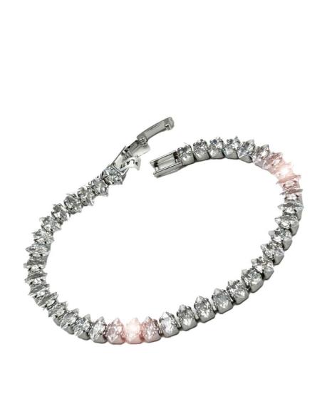 PULSERAS MUJER DE FIESTA PLATEADAS CON CIRCONITAS ESPECIAL BODAS