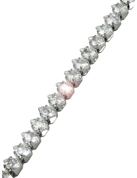 PULSERAS MUJER DE FIESTA PLATEADAS CON CIRCONITAS ESPECIAL BODAS
