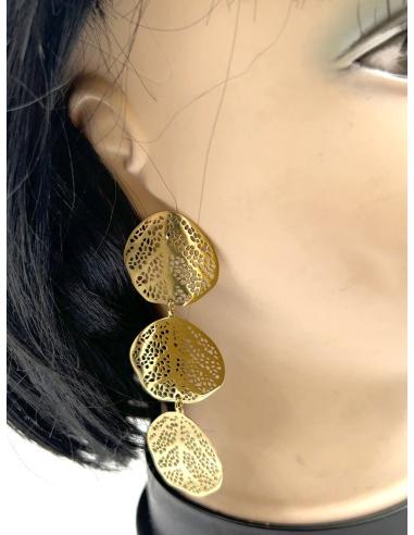 PENDIENTES DE FIESTA LARGOS DORADOS...