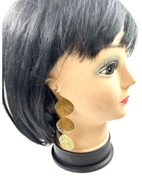 PENDIENTES DE FIESTA LARGOS DORADOS PARA BODAS Y EVENTOS