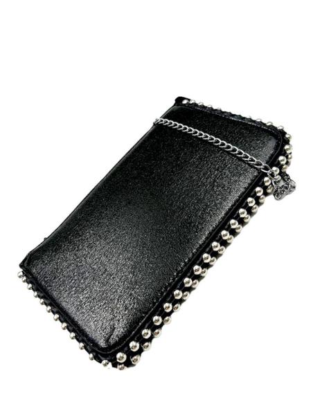 BOLSOS NEGROS DE FIESTA PARA MUJER CON TACHUELAS ESTILO ACTUAL