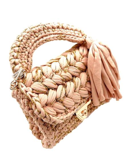 BOLSOS CROCHET FIESTA ROSAS PARA BODAS