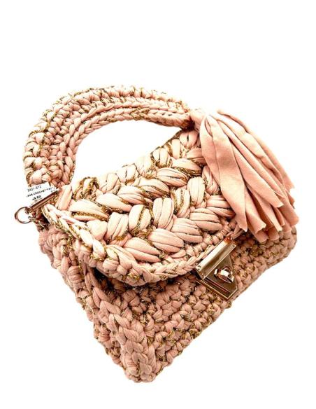 BOLSOS CROCHET FIESTA ROSAS PARA BODAS
