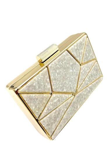 BOLSOS DE FIESTA ESTILO CAREY BLANCO PARA BODAS Y EVENTOS