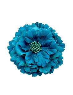 FLORES AZULES TUQUESAS PARA BODAS Y BAUTIZOS ES BROCHE Y PINZA PARA CABELLO