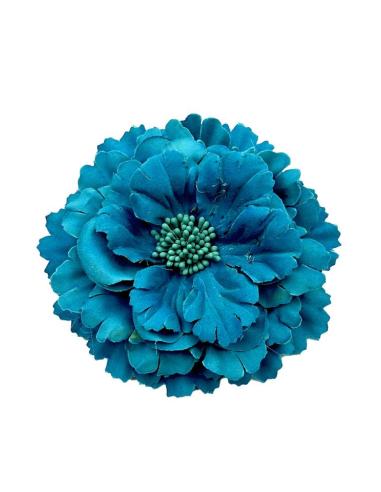 FLORES AZULES TUQUESAS PARA BODAS Y BAUTIZOS ES BROCHE Y PINZA PARA CABELLO