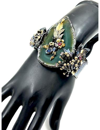 BRAZALETES ONLINE CON PIEDRAS SEMIPRECIOSAS VERDES PARA EVENTOS