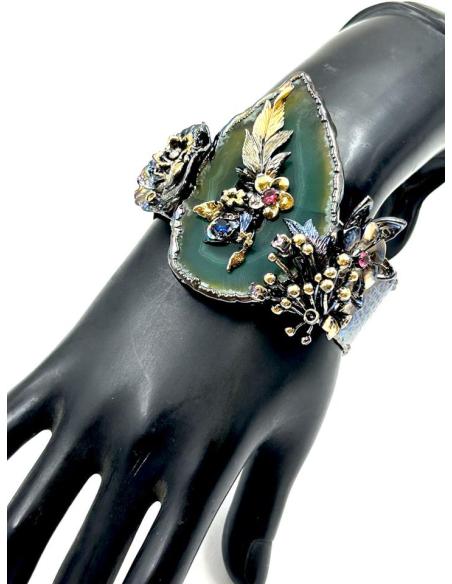 BRAZALETES ONLINE CON PIEDRAS SEMIPRECIOSAS VERDES PARA EVENTOS