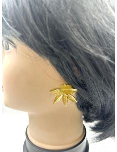 PENDIENTES BODA CORTOS DORADOS Y AMARILLOS PARA DIA Y NOCHE 2