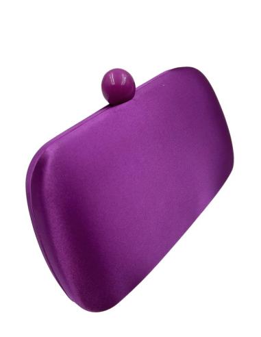 BOLSOS FIESTA Y BODA MORADOS DISEÑO DE MEDIA LUNA PARA MADRINAS E INVITADAS
