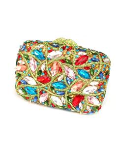 BOLSOS DE FIESTA ALTO NIVEL, BOLSO JOYA MULTICOLOR