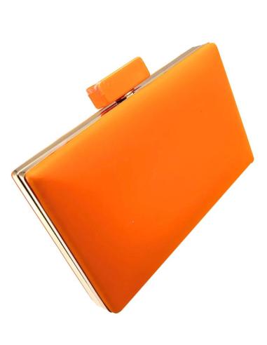 BOLSOS DE FIESTA NARANJAS MUY ELEGANTES PARA BODAS CON CIERRE EN EL MISMO COLOR