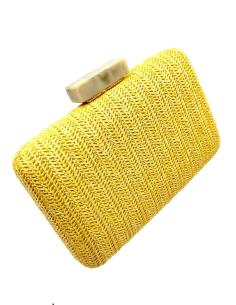 BOLSOS FIESTA AMARILLOS DE RAFIA PARA BODAS VERANO ESPECIAL INVITADAS