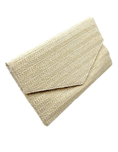 BOLSOS BLANCOS DE FIESTA CARTERA RAFIA BODAS Y EVENTOS