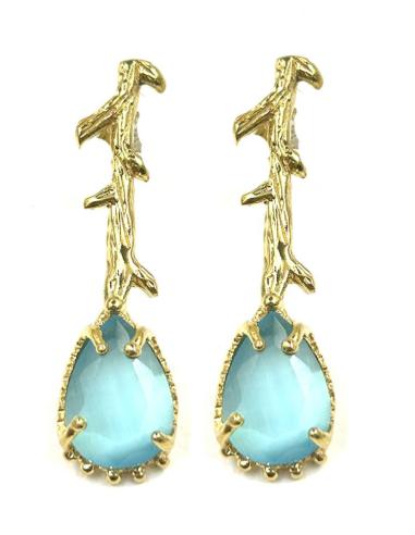 PENDIENTES AZULES PEQUEÑOS MUY ELEGANTES PARA BODAS Y BAUTIZOS