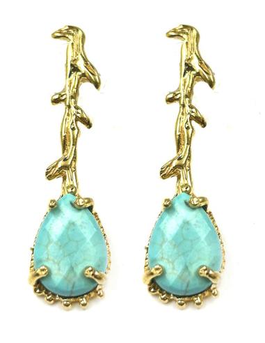 PENDIENTES TURQUESAS IDEALES PARA BODAS DE DIA Y BAUTIZOS
