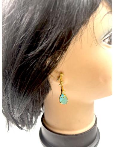 PENDIENTES TURQUESAS IDEALES PARA BODAS DE DIA Y BAUTIZOS