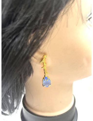 PENDIENTES AZULES PERFECTOS PARA BODAS DE DIA