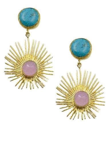 PENDIENTES MUJER DORADOS PARA BODAS Y EVENTOS