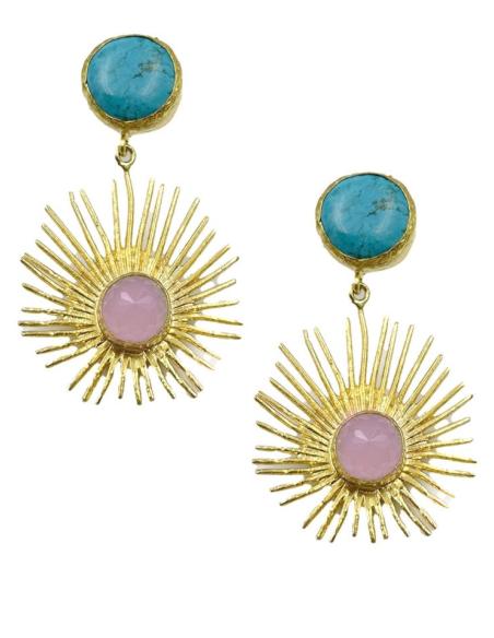 PENDIENTES MUJER DORADOS PARA BODAS Y EVENTOS