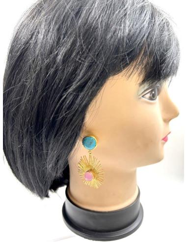 PENDIENTES MUJER DORADOS PARA BODAS Y EVENTOS